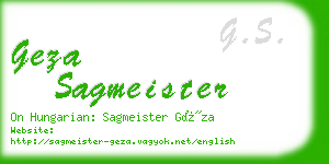 geza sagmeister business card